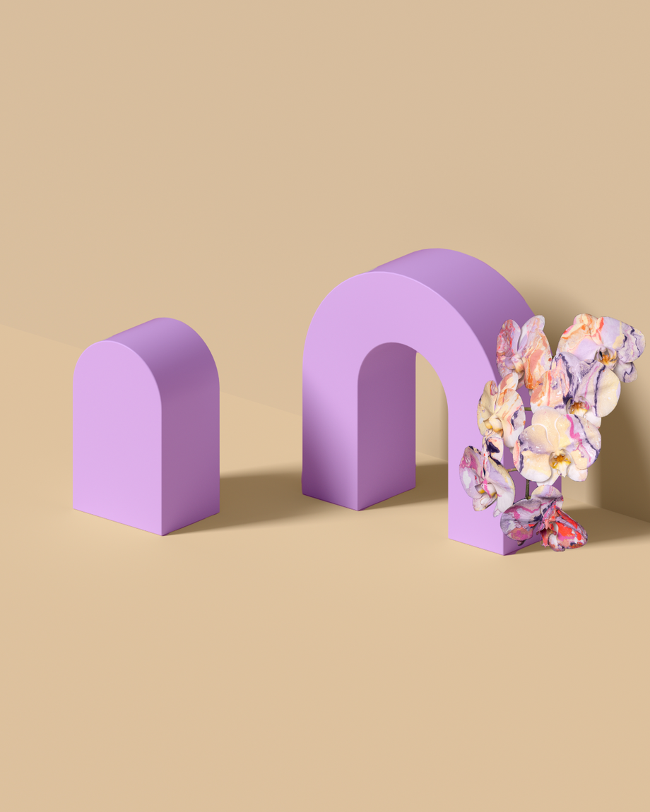 Arc and ghost can be used for product display, product styling, product photography, home decor, and retail display, photo props. They are modular pieces made for help create to create scroll-stoping visual content 